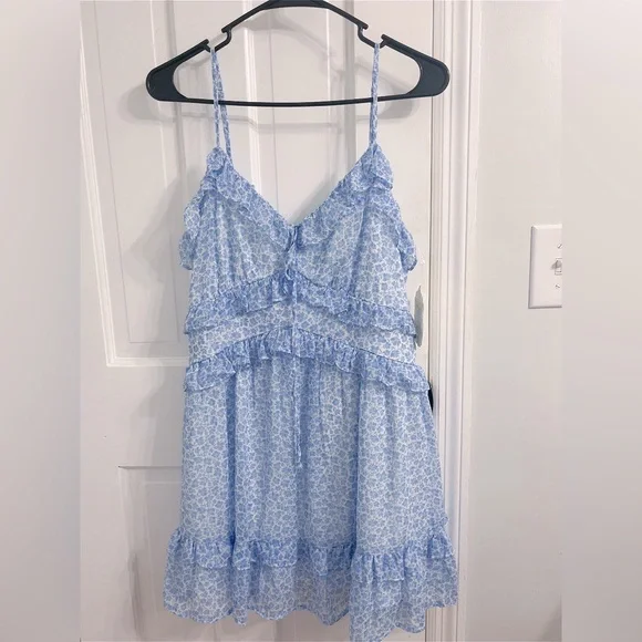 Altar'd State | Dresses | Altard State Dress Blue And Write Flower Print |  Poshmark